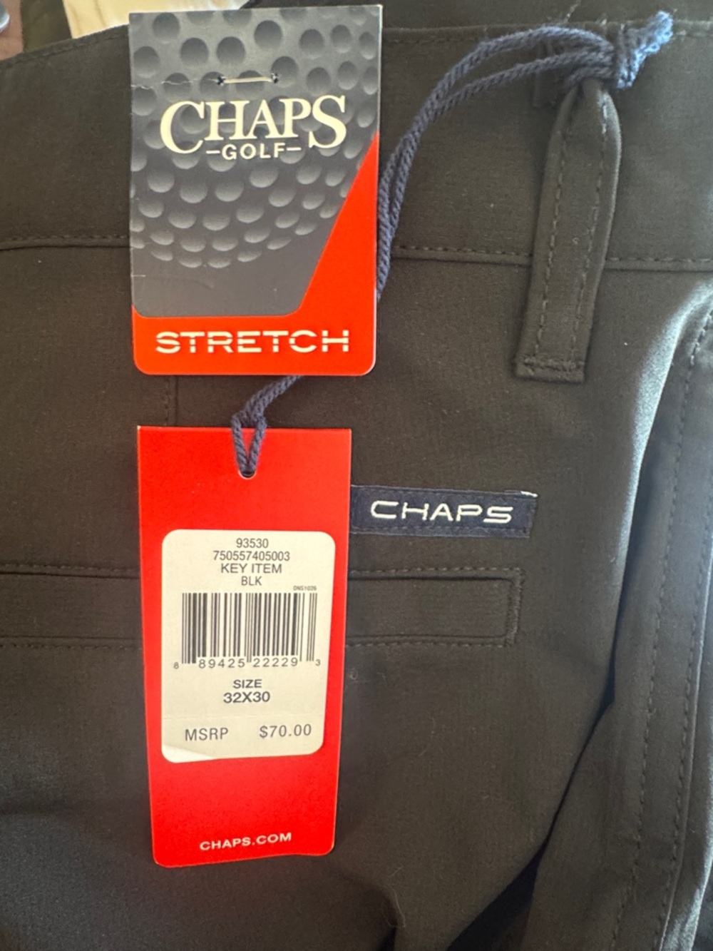 NWT Chaps Golf Stretch Navy Blue Pants sz 32